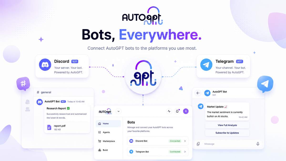Introducing @AutoGPT: Your Agent, Right Inside Discord and Telegram